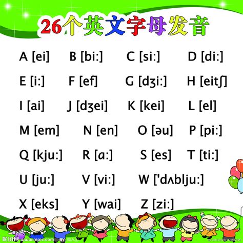 26字母|英语26个字母大小写(附音标中文助读)